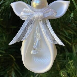 angel ornament kanzashi angel mini white copy