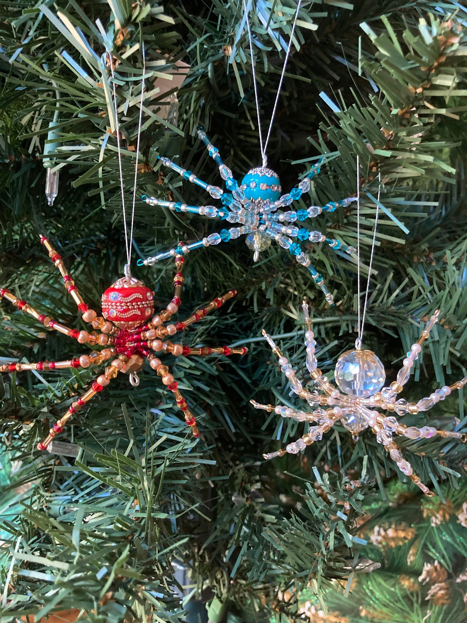 christmas spider ornaments assorted