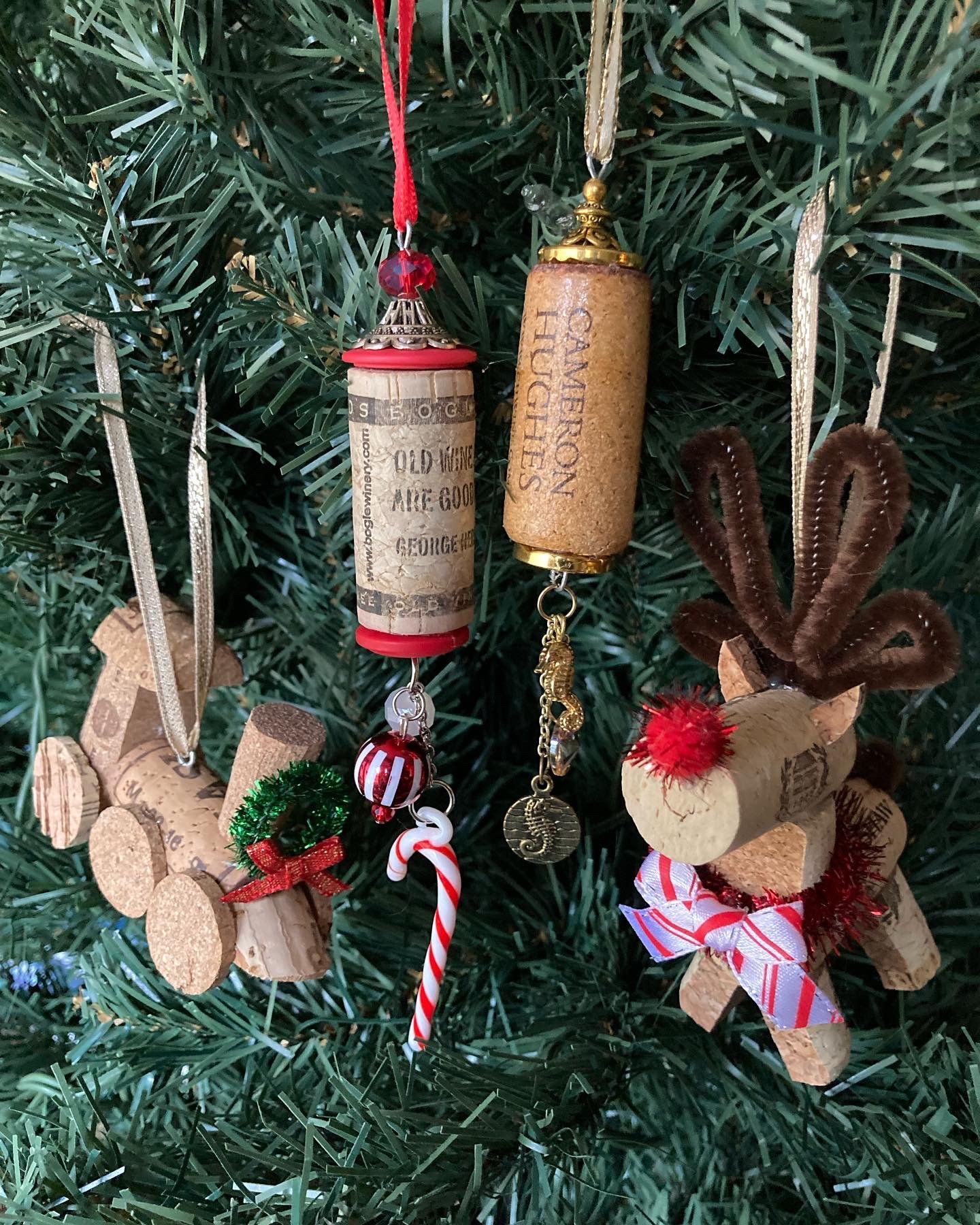 cork ornaments assorted