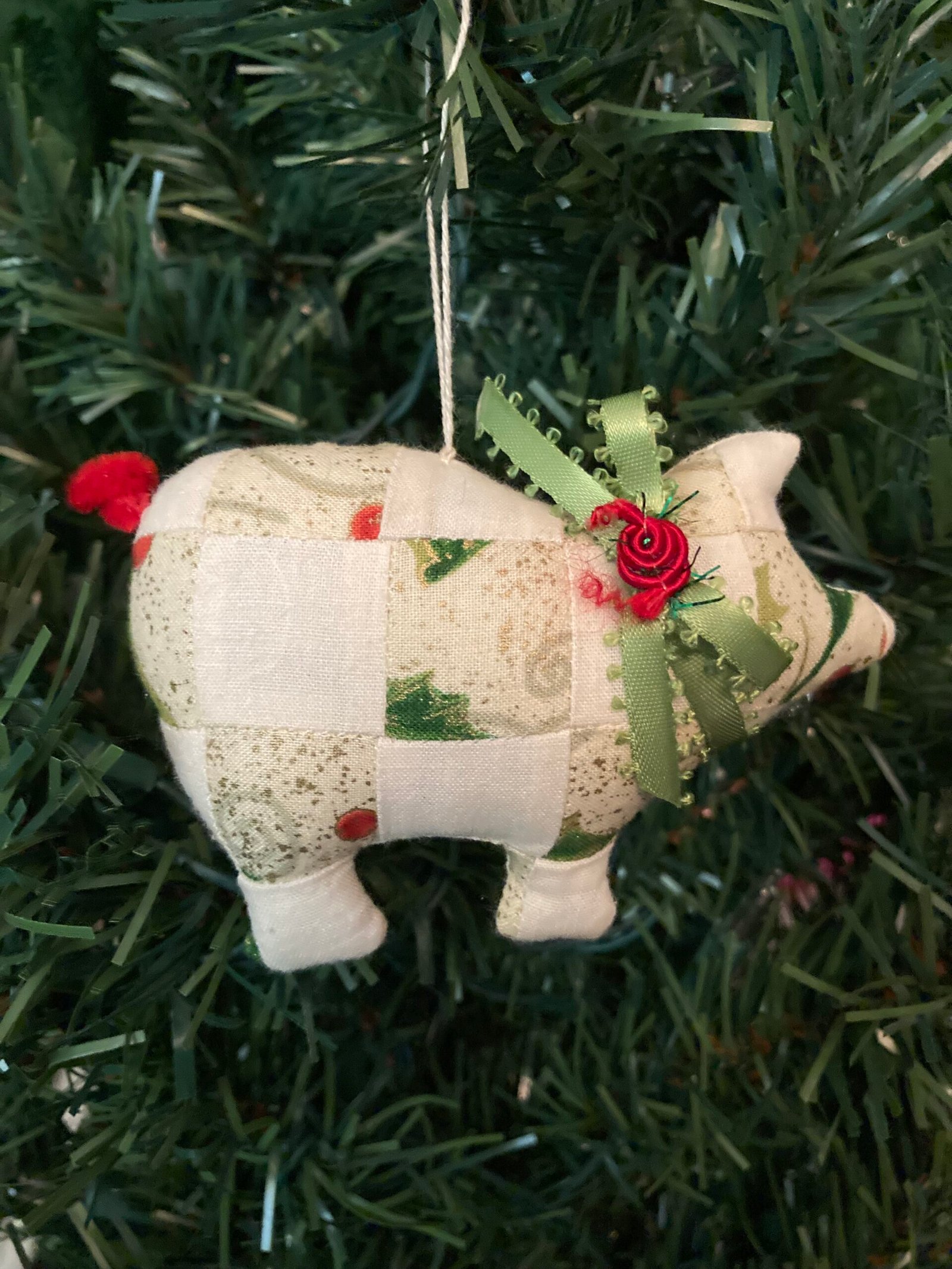 pig ornament quilted cream cream pig ornament quilted cream cream