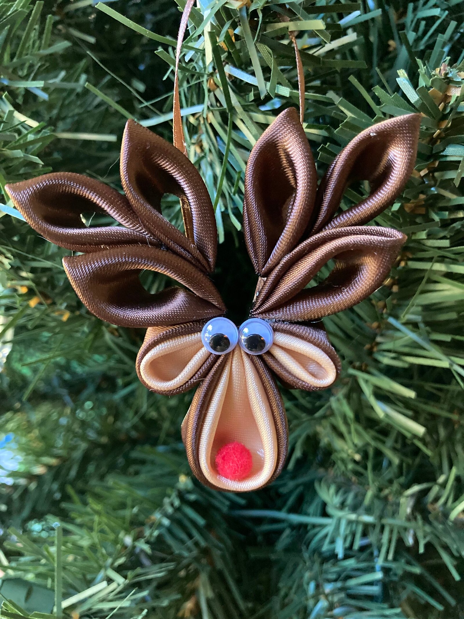 reindeer ornament kanzashi mini brown antlers copy reindeer ornament kanzashi mini brown antlers copy