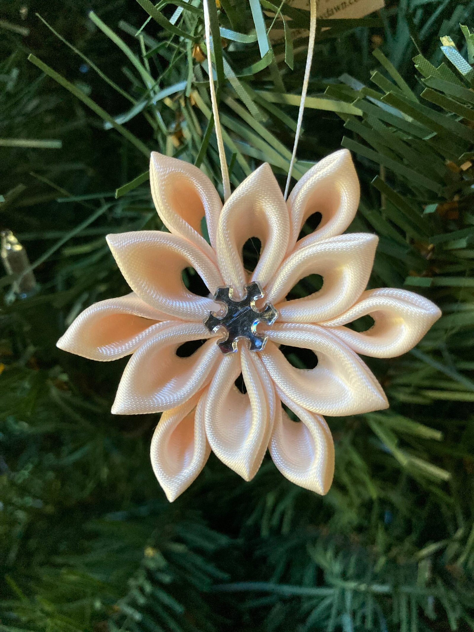 snowflake ornament kanzashi mini cream snowfla snowflake ornament kanzashi mini cream snowfla