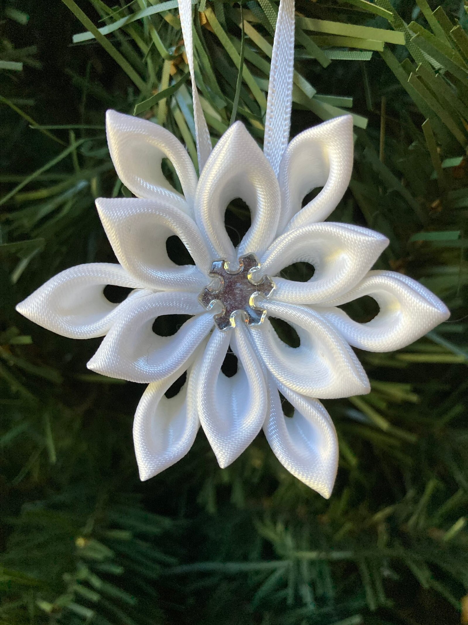 snowflake ornament kanzashi mini white snowfla snowflake ornament kanzashi mini white snowfla