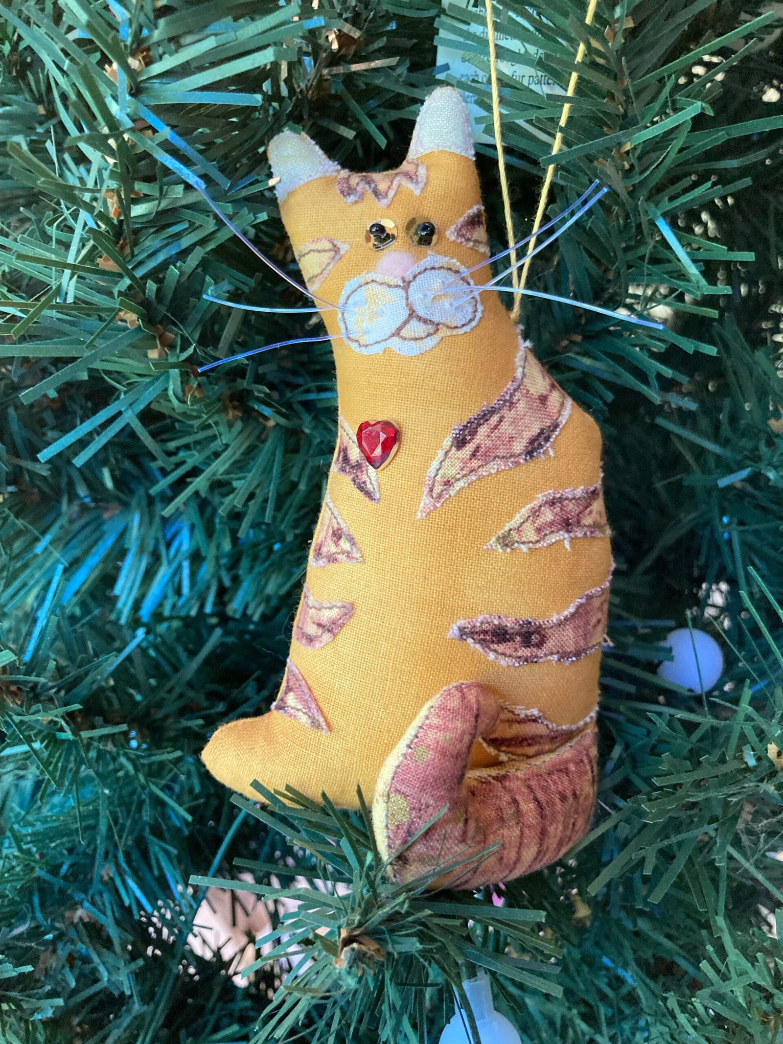 cat ornament orange tabby